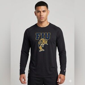 Champion FIU Panthers Vapor Long Sleeve Raglan Tee - Black - Size